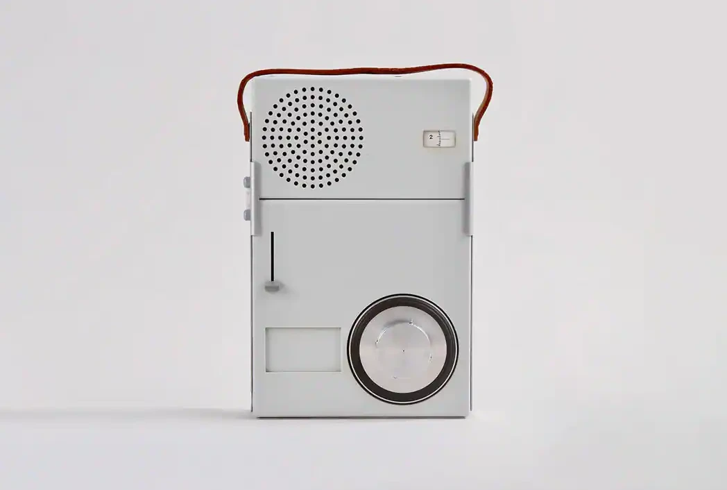 Braun TP1 portable radio and record player designed by Dieter Rams